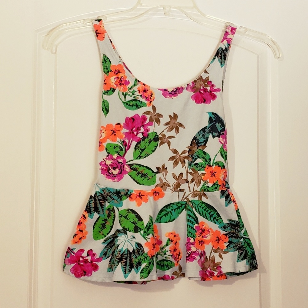 🌱Express Floral Bodycon Tank Top
